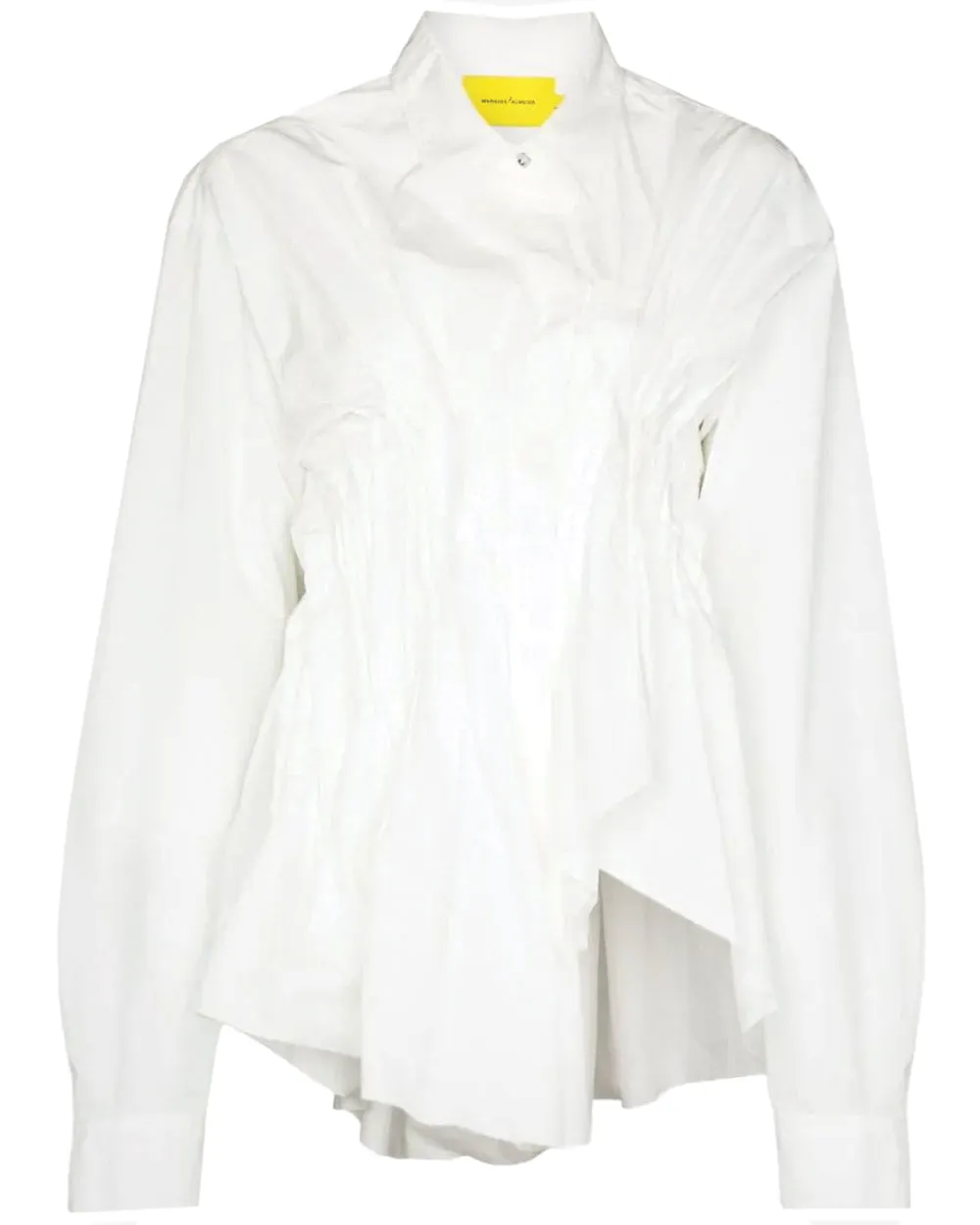 White Shirt with Cinch Pleats