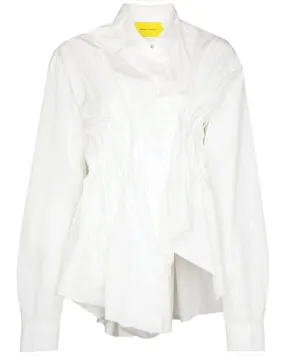 White Shirt with Cinch Pleats