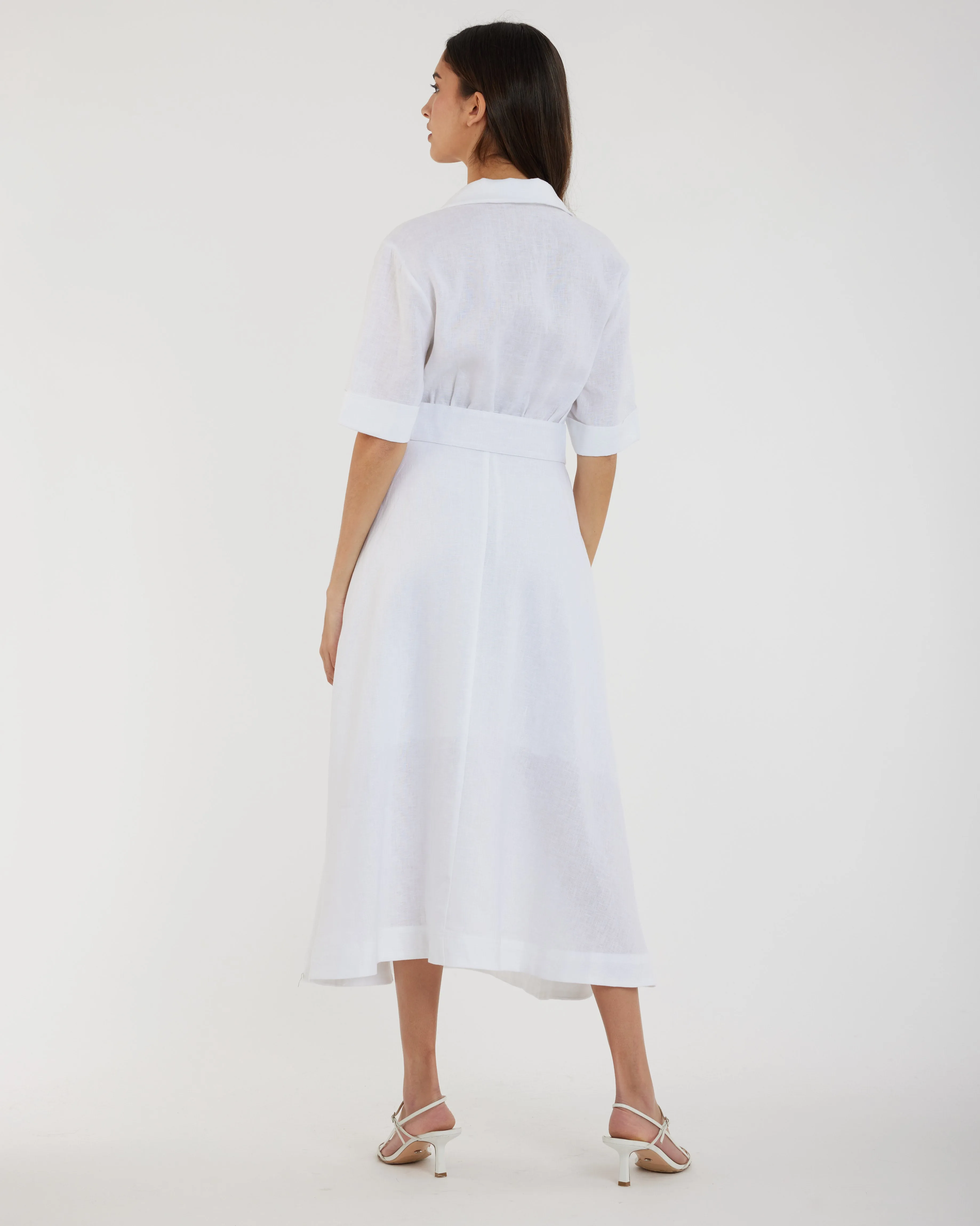 White Linen Dress