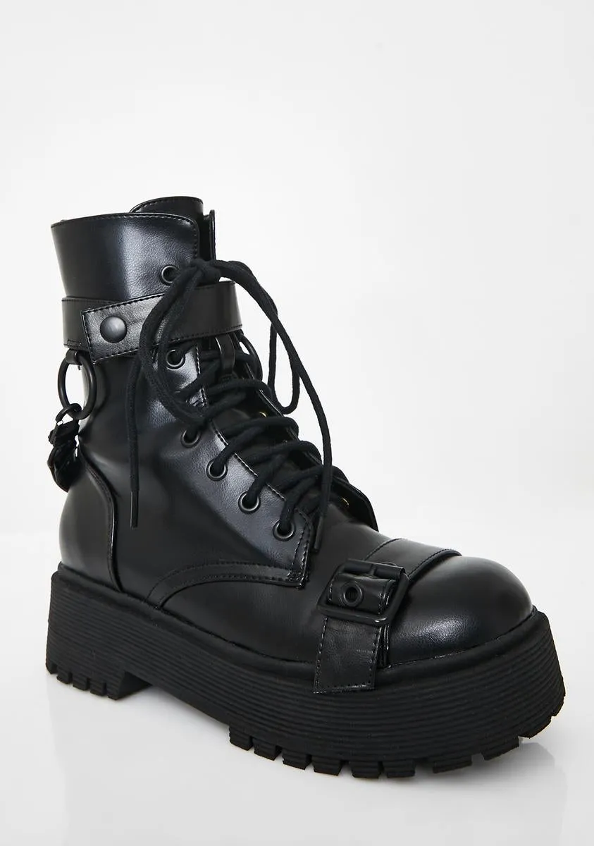 Wicked Command Buckle Boots