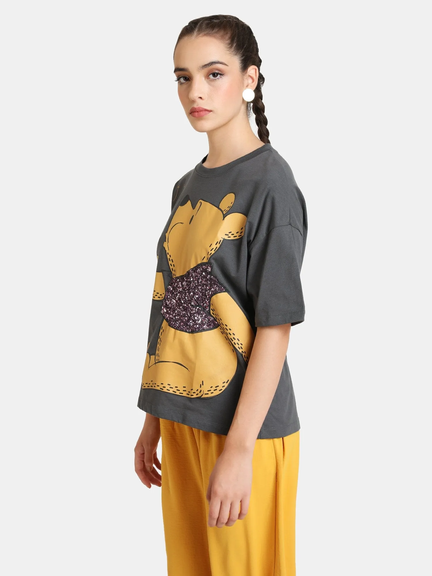 Printed Sequin Tee