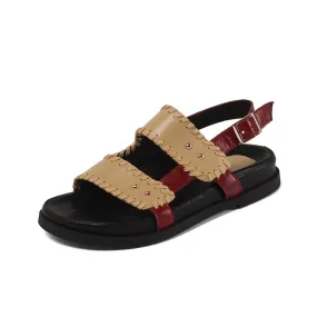 Color Contrast Buckle Women's Sandals