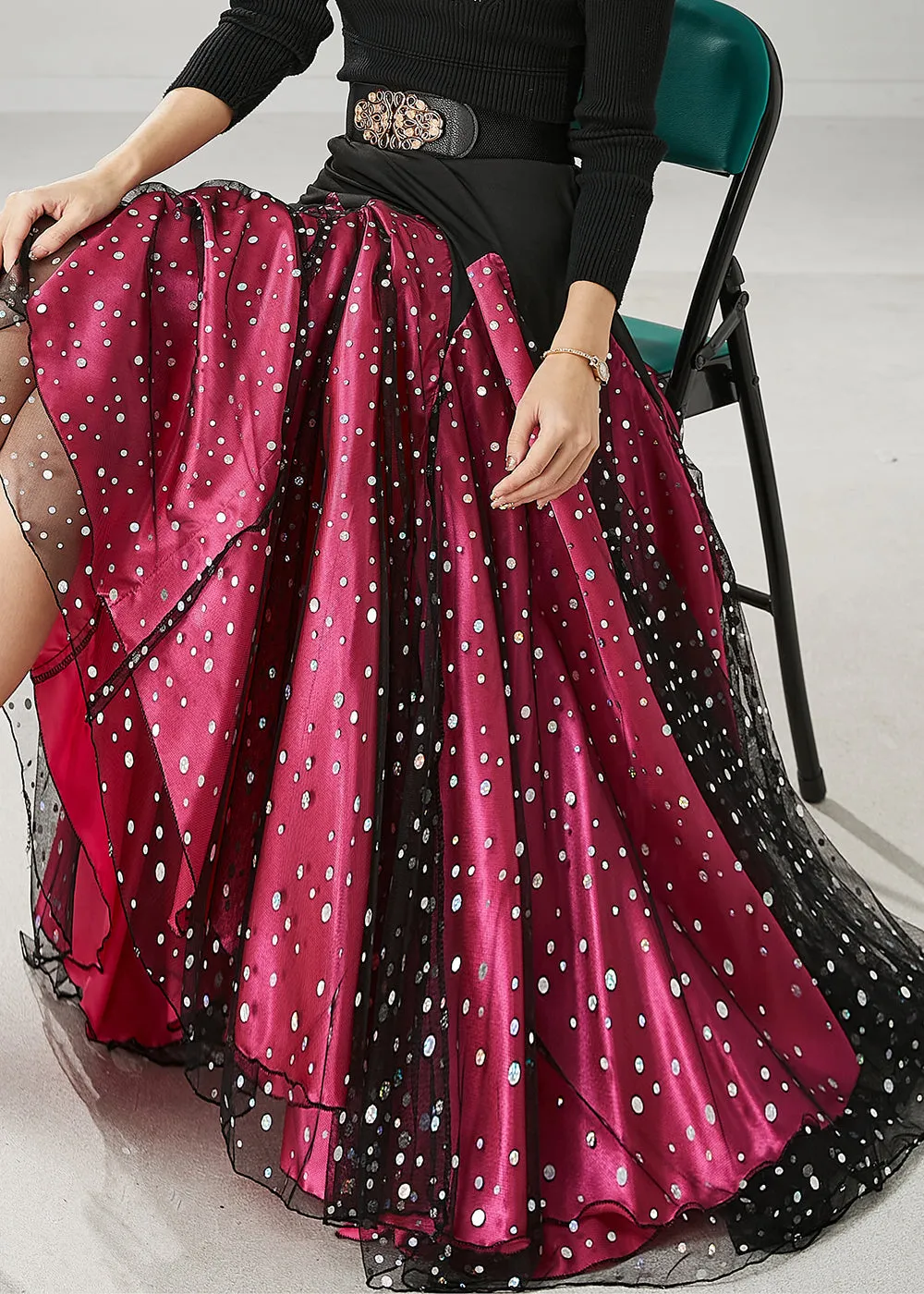 WOMEN MULBERRY ZIRCON TULLE SKIRTS