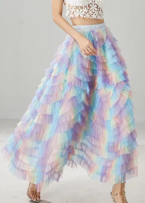 Rainbow Extra Large Hem Summer Tulle Skirts for Women