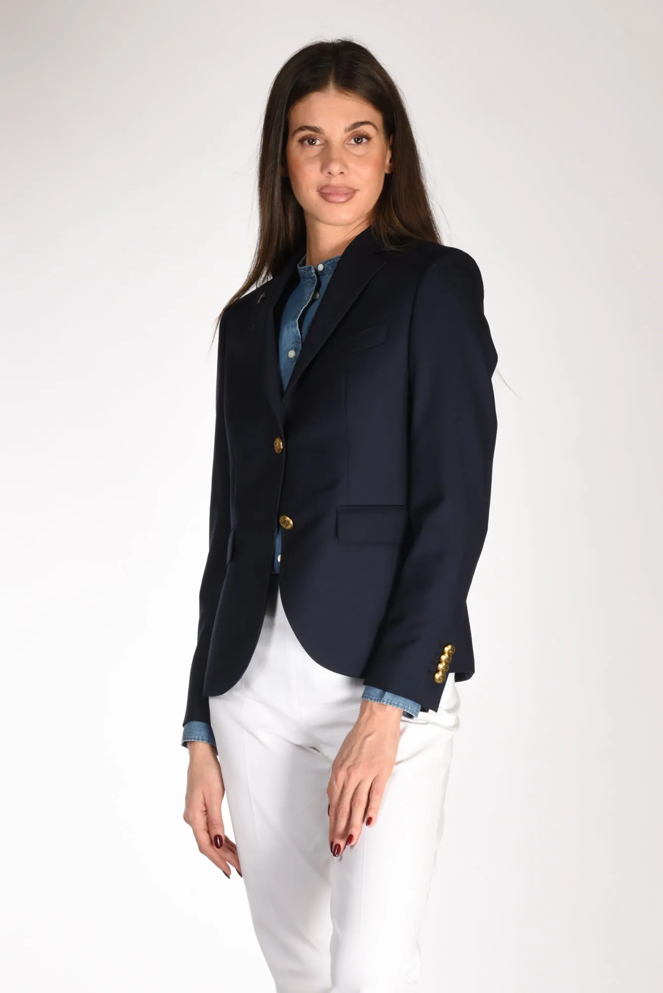 Gabriele Pasini Women's Blu Donna Single-Breasted Blazer