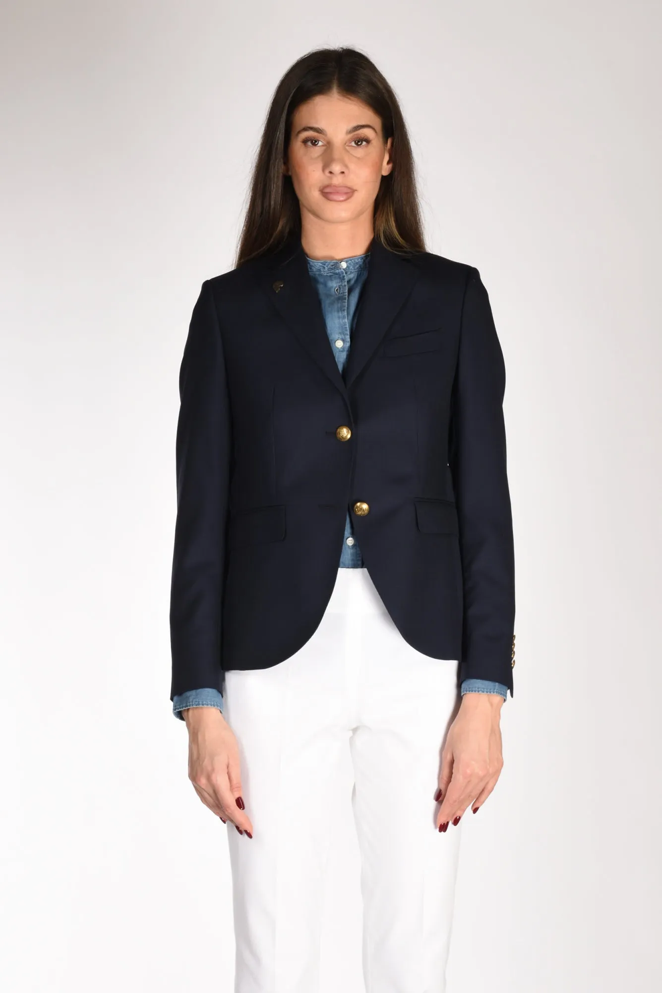 Gabriele Pasini Women's Blu Donna Single-Breasted Blazer