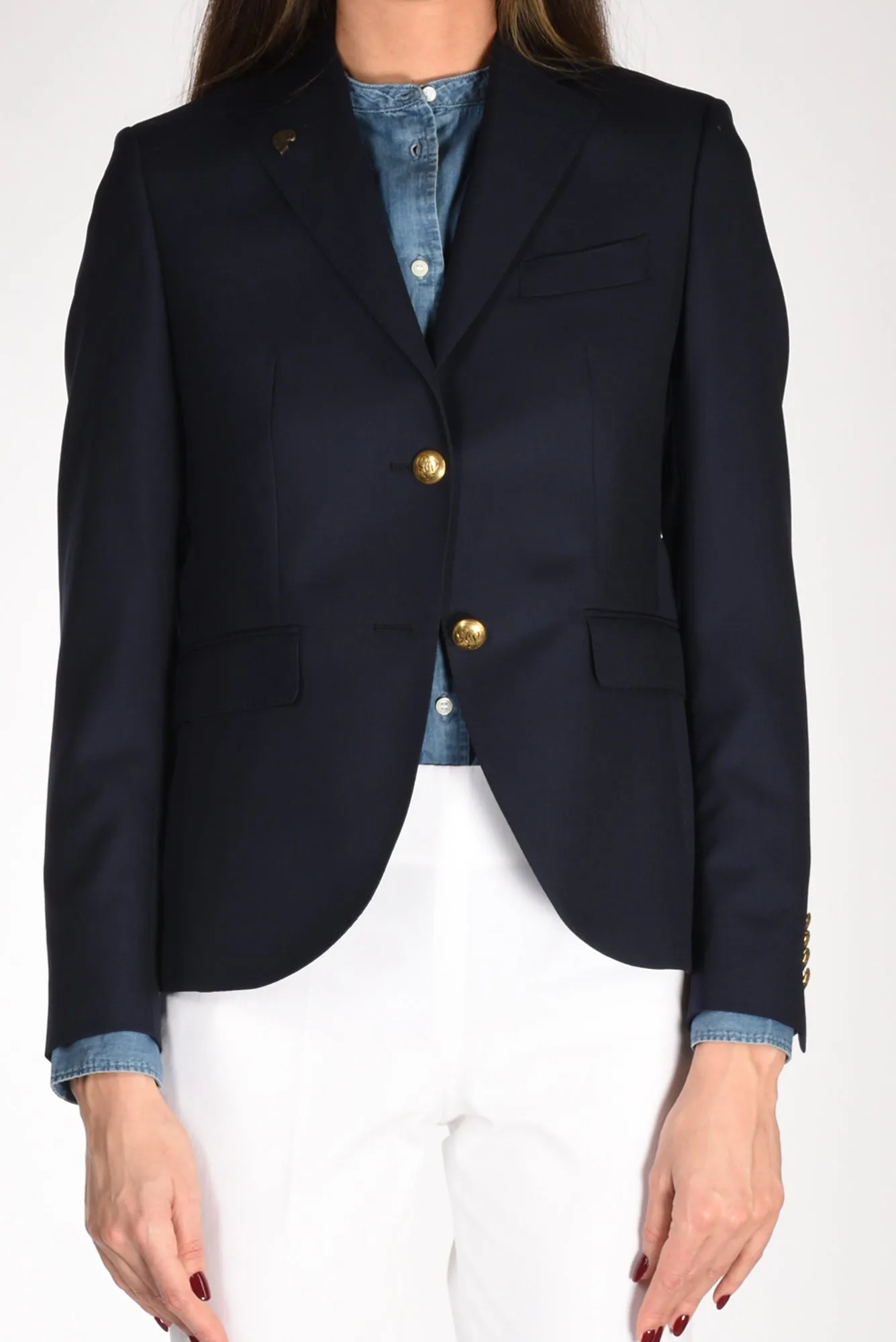 Gabriele Pasini Women's Blu Donna Single-Breasted Blazer