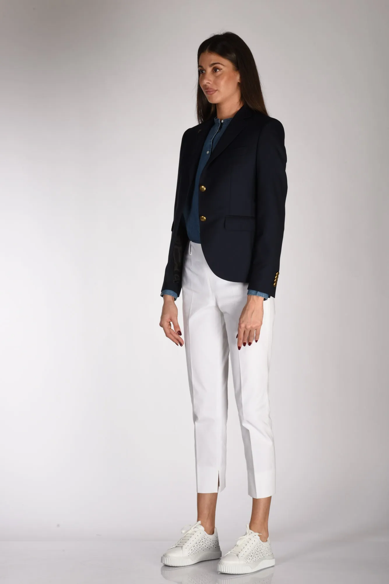 Gabriele Pasini Women's Blu Donna Single-Breasted Blazer