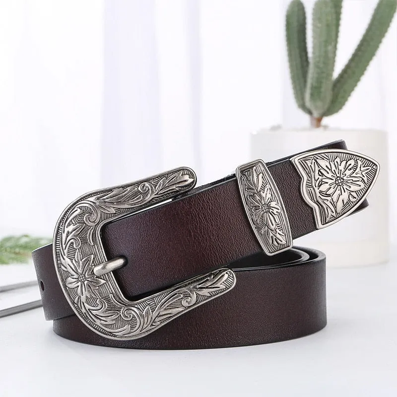 Casual Leather Waistband Belt for Women