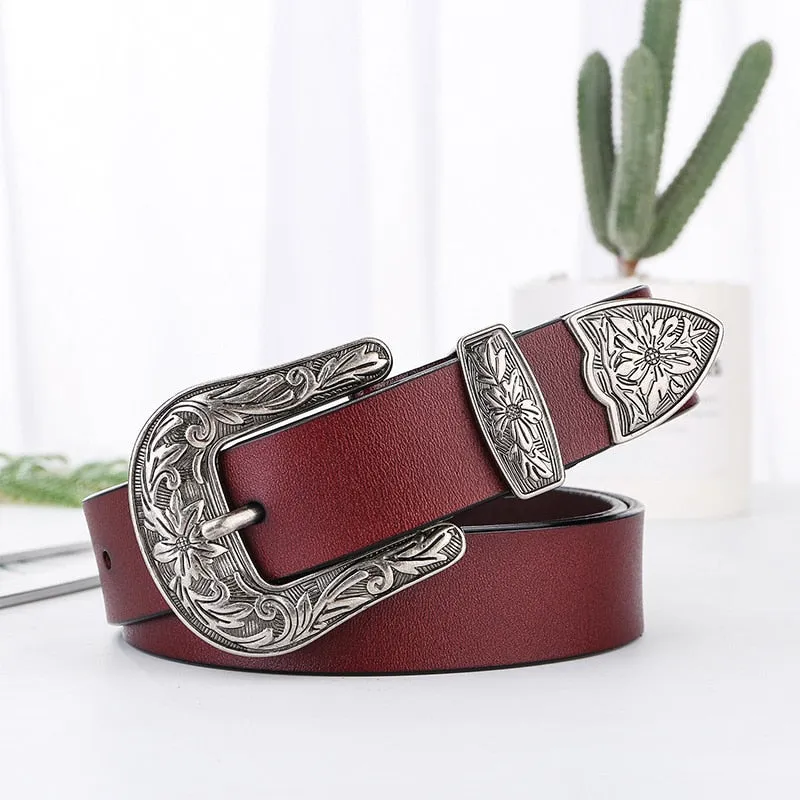 Casual Leather Waistband Belt for Women