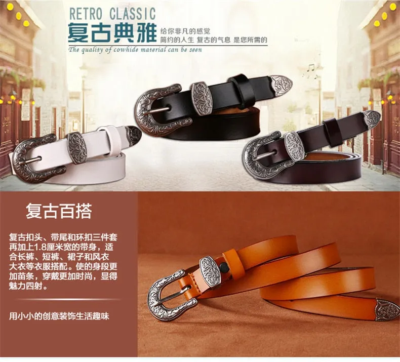 Casual Leather Waistband Belt for Women