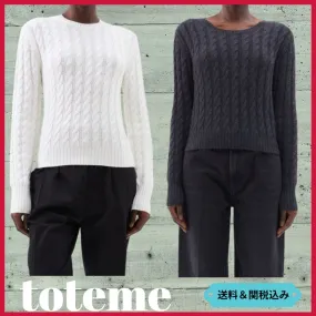 Toteme Crew Neck Unisex Wool Street Style Long Sleeves