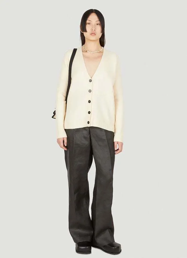 Wool Long Sleeve Cardigan for Casual Street Style Looks by Jil Sander