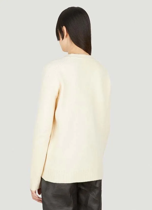 Wool Long Sleeve Cardigan for Casual Street Style Looks by Jil Sander