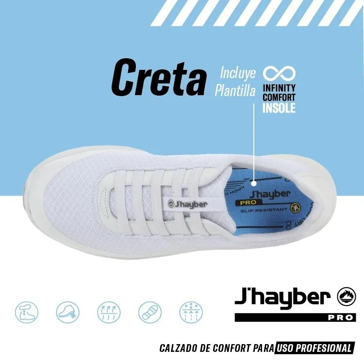 Professional White Slip-On Comfort Shoes by J'hayber