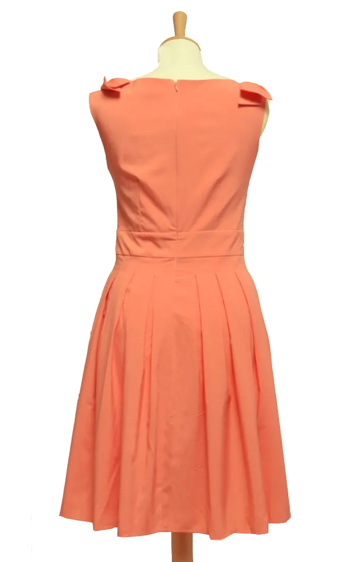 Pleated Orange Dress