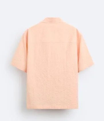 ZARA Short Sleeves Shirts: Plain Cotton